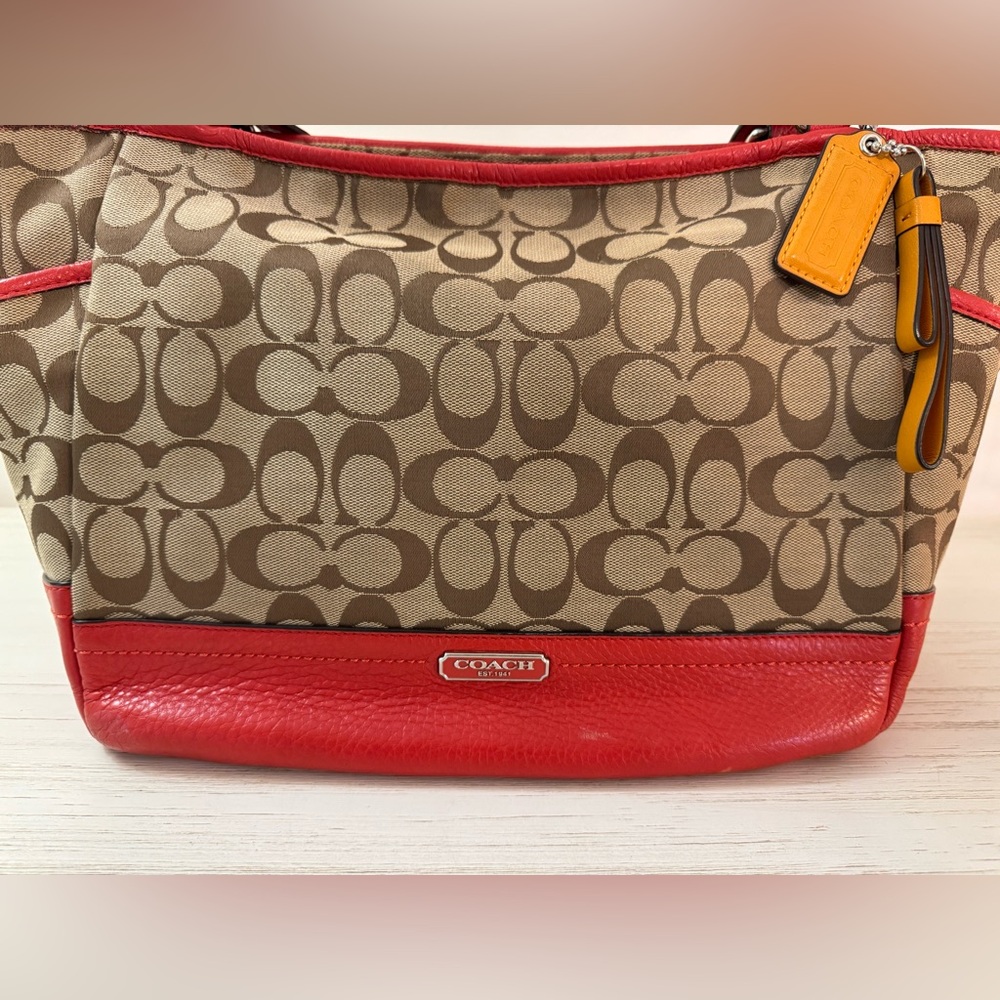 Coach Park Signature Carrie Tote